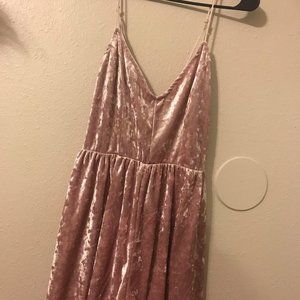 Pink Pacsun velvet romper